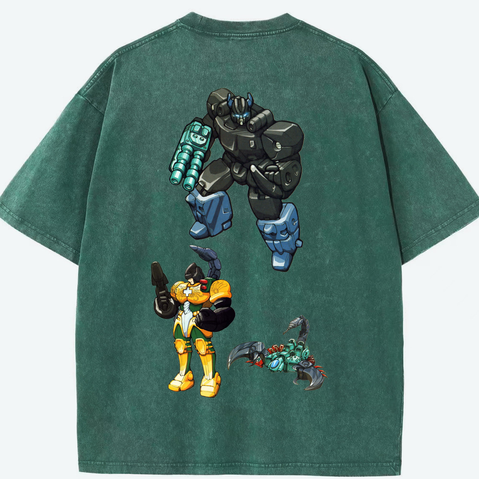 （画像用）  綿100% ヴィンテージ風 半袖Tシャツ（背面プリント）